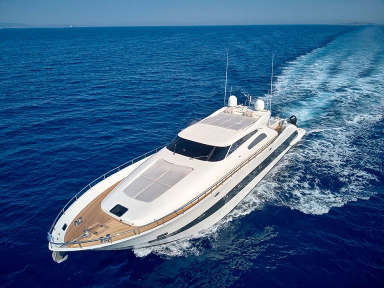 Tecnomar fast-planning yacht.