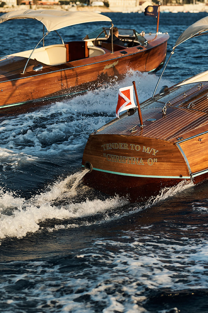 Two beautifully restored Hacker Craft transport guests ashore in ultimate style. More tenders and watertoys, as fun is part of the daily routine.