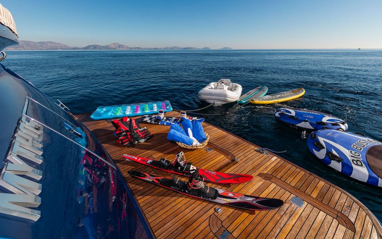 A nice range of water toys.