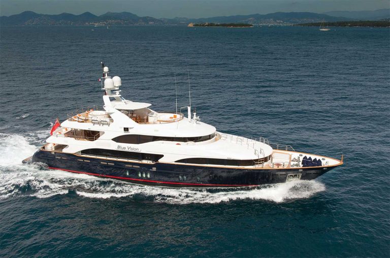 Flawless attractive Benetti in blue hull.