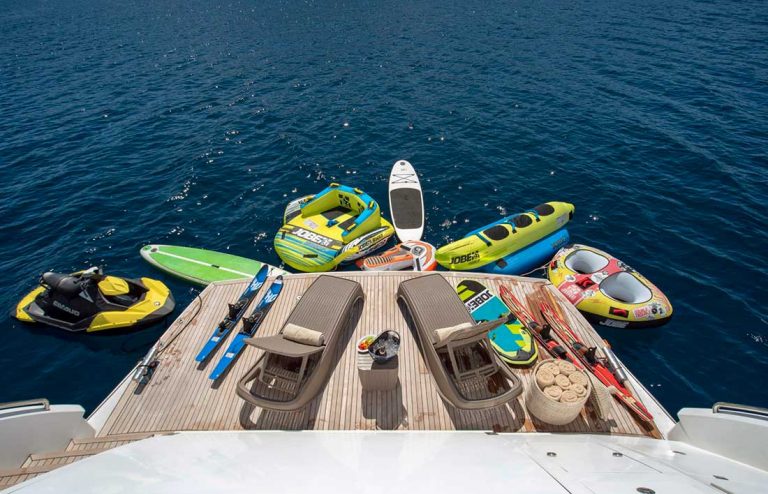 Swimming platform, water toys.