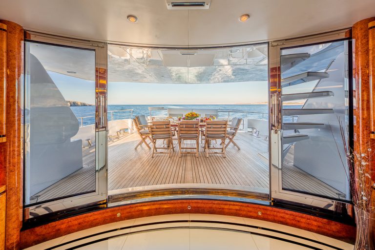 Large Aft Deck Dining alfresco.